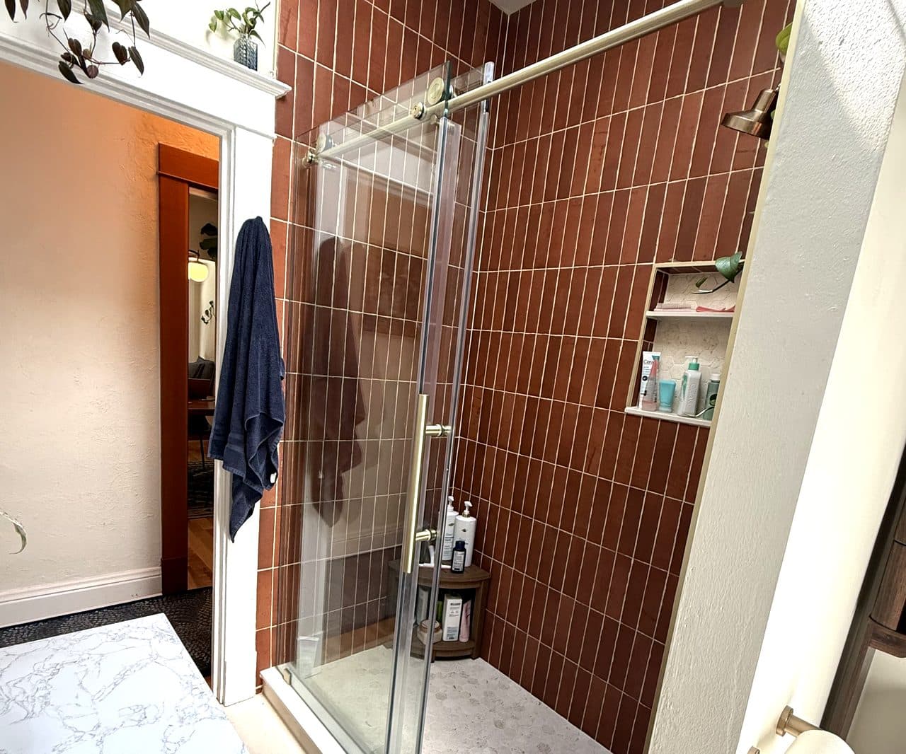 Existing tiled shower