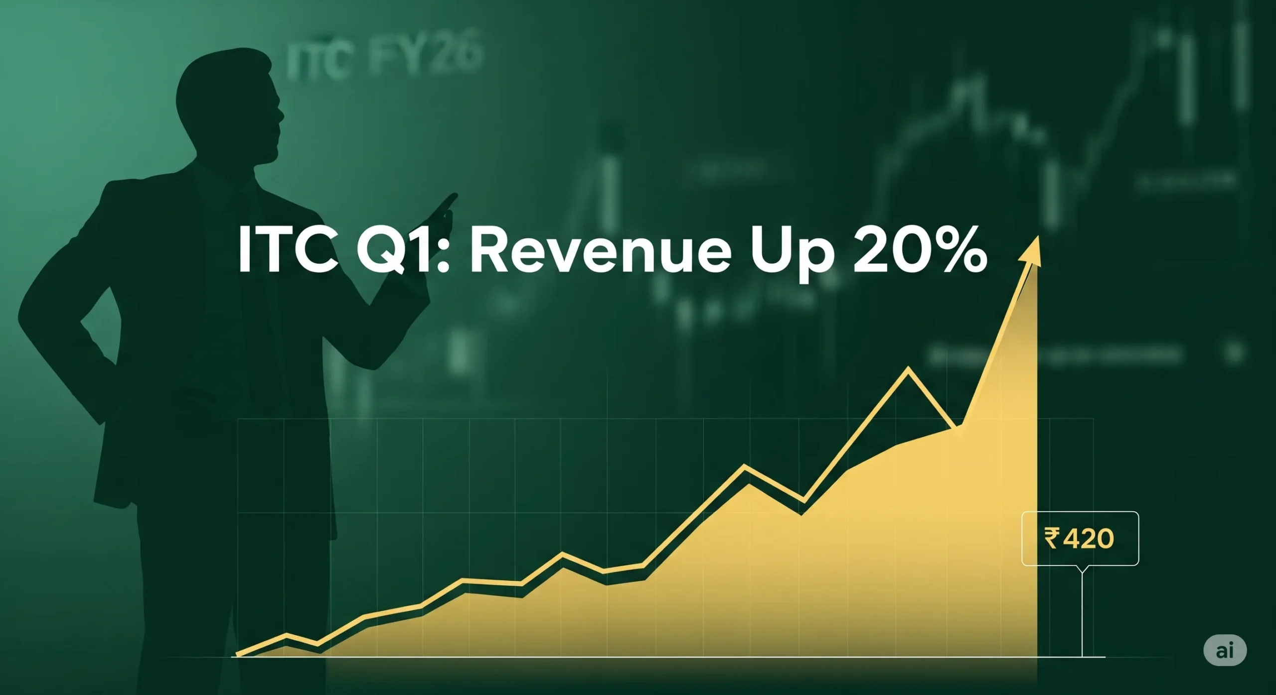 ITC Q1 FY26 Results: Revenue Surges Nearly 20%, Stock Steady Above ₹420